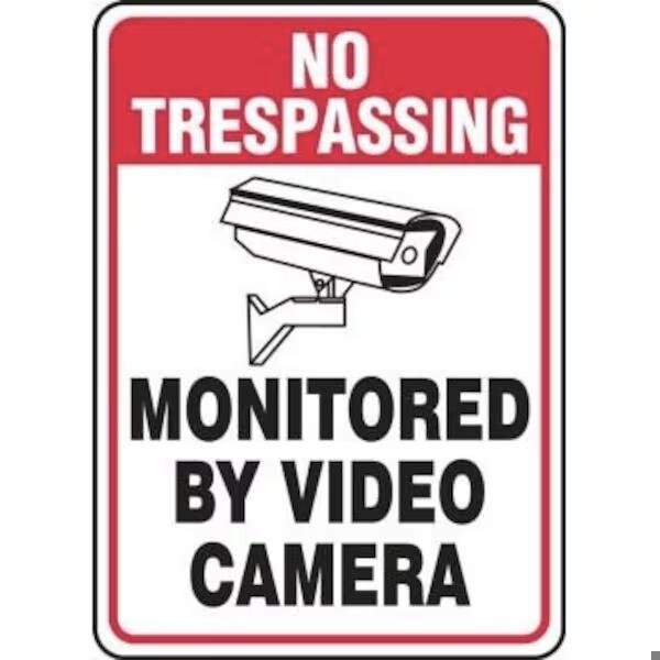 Accuform NO TRESPASSING SAFETY SIGN MONITORED MASE900VS - main